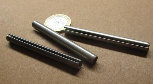 18-8 Stainless Steel, Slotted Roll Spring Pin, 1/4" Dia x 2.50" Length, 10 pcs - Picture 10 of 11