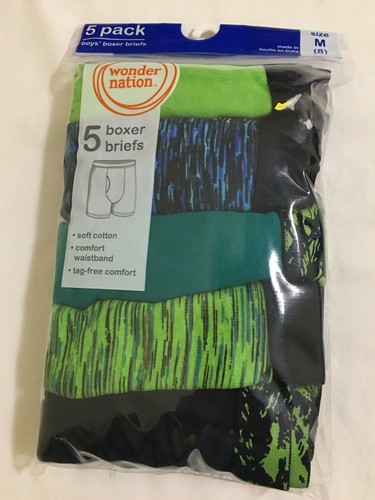 New Wonder Nation Boys Boxer Briefs Underwear 5pair/pack Space Dye - Picture 1 of 2