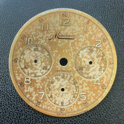 Vintage Minerva VD712 Tropical Chronograph - Valjoux 72 Dial - #032