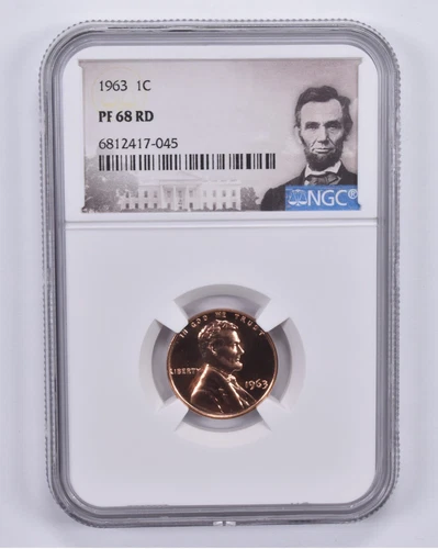 1963 Lincoln Memorial Cent PF68 RD NGC Special Label