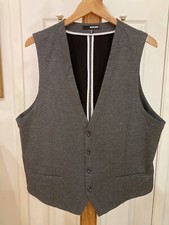 Murano Vest Men XL Extra Large Solid Gray Excellent