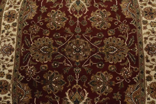 Agra Rug 4’1” x 6′ Red Wool Traditional Hand-Knotted Oriental Carpet - Picture 5 of 12