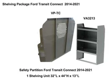 2014-2023 Ford Transit Connect Van  Shelving + Safety Partition Package