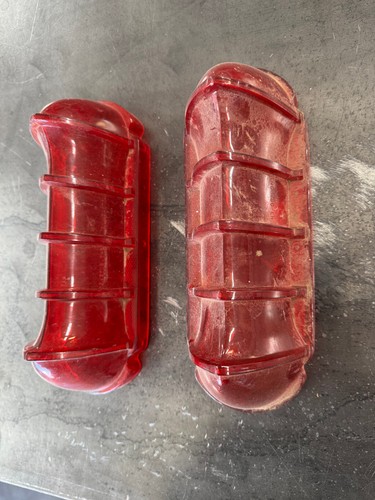 1961 BUICK ELETRA INVICTA TMC-752-LH & TMC-753-RH TAIL LIGHT LAMP LENS PAIR - Foto 2 di 10