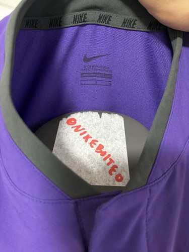 UAlbany Baseball MENS purple polo Nike Team Dri-fit LARGE Warmup Tee - Picture 7 of 7