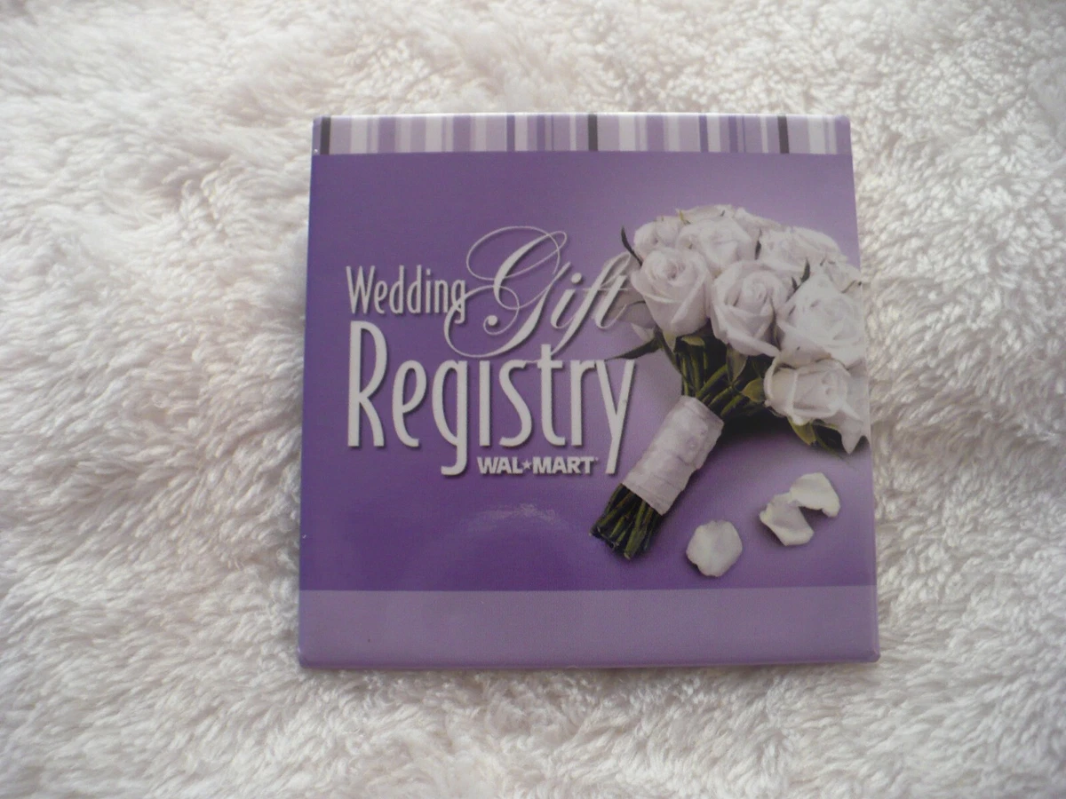 RQ WEDDING GIFT REGISTRY WALMART WHITE FLOWERS PIN BADGE 35529