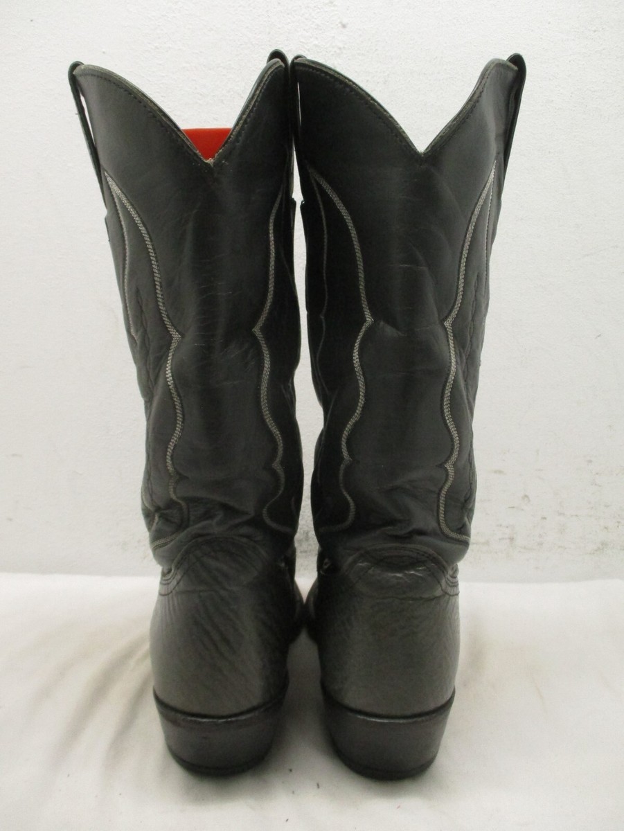 Abilene Gray Shark Skin Leather Cowboy Boots Mens Size 8.5 D  display picture 3