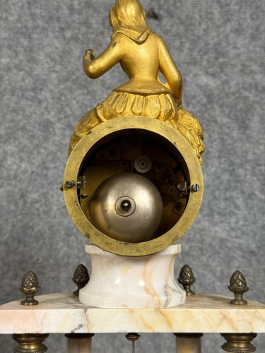 Portikus Pendeluhr Louis XVI Stil in Tempelform 19. Jh. um 1860 - Bild 7 von 7
