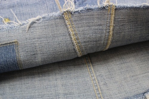 Odd Molly Hot Cuts Skirt Womens XS Denim Embroidered Whiskers Faded Blue - Picture 7 of 10