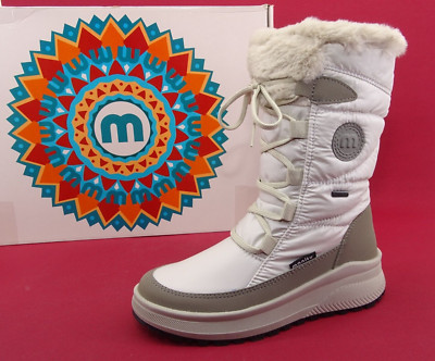 Manitu Polar-TEX Snowboots Boots Stiefeletten Damenstiefel Schuhe Weiß Gr. 38