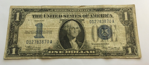 1934 $1 One Dollar Silver Certificate FUNNY BACK - Picture 4 of 4