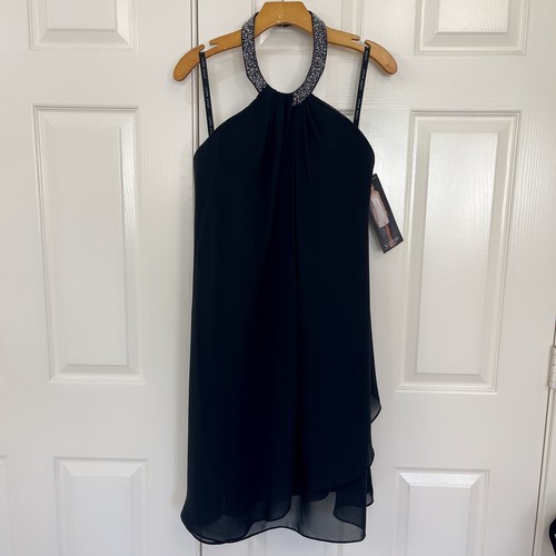 NWT Black Sapphire By ALFRED ANGELO Short Shift Bridesmaid Dress Size12 MSRP$175 - Picture 3 of 8