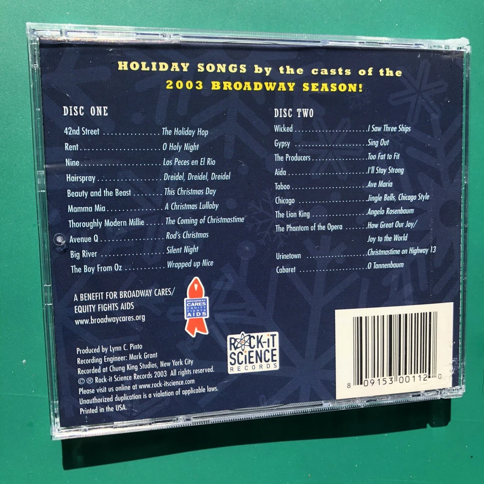 BROADWAY'S GREATEST GIFTS Carols For A Cure #5 Stage Musical 2x CD Aida Gypsy NM - Image 2 of 4