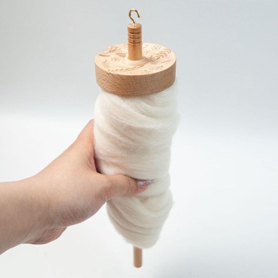 Top Quirl Garnspinner Tropfenspindel mit Wolle, Praktisches Nähen, Basteln,