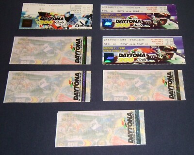 Lot Of 7 Daytona 200 Motorcycle Race Ticket Stubs