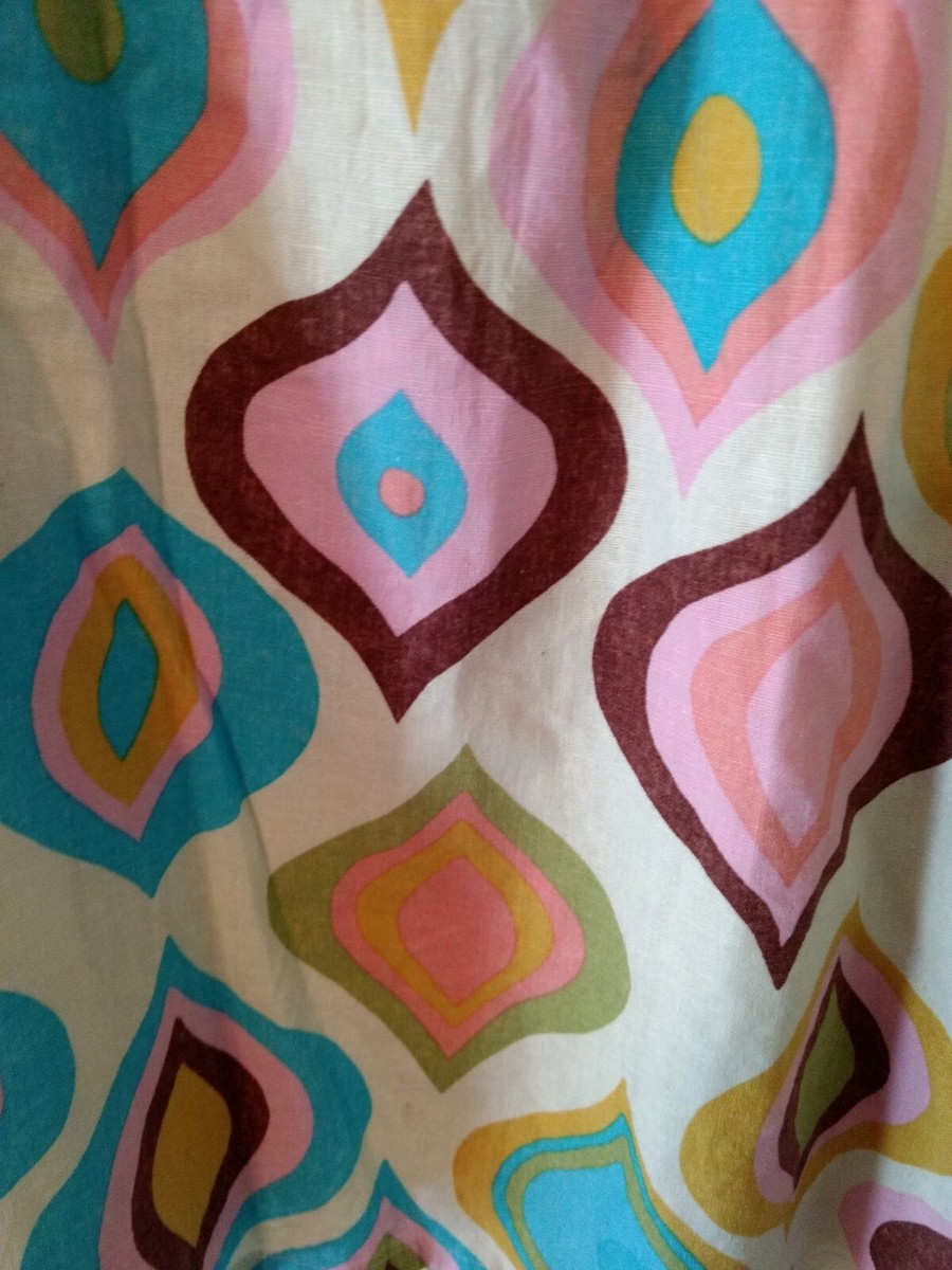 Robe Judith March Une épaule - Taille S, Marron/bleu, Fleur Brodée, Occasion Très Bon état