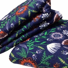 Pair of SouthShore Fine Linens Reversible Quilted Floral King Pillow Shams