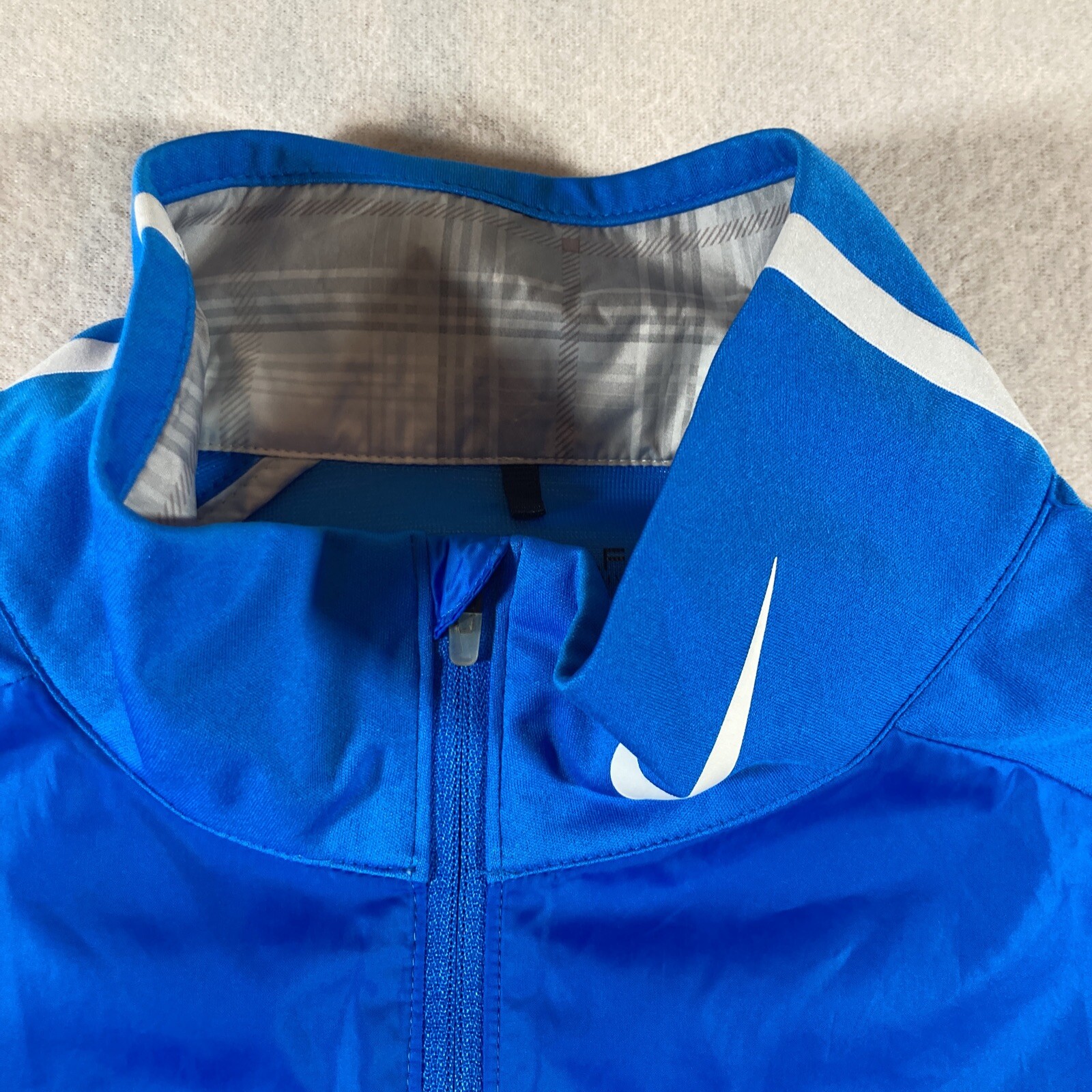 Nike Golf Jacket Mens Med Blue 1/2 Zip Pullover Windb… Gem