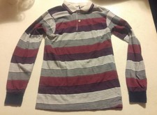 000 Vintage BTK Size 16 Youth Long Sleeve Stripe Multi Color Shirt 50/50 Blend