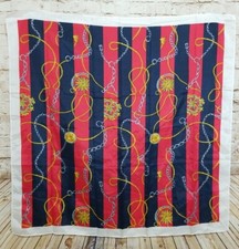 100 Pure Silk Square Scarf Equestrian Horse Riding Red Blue Gold White