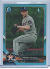 Jayson Schroeder 2018 Bowman Draft #BDC-23 Chrome Sky Blue Refractor /402
