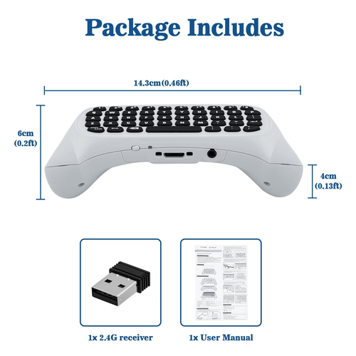 WHITE DOBE 2.4G Wireless Keyboard for the XBOX ONE S/SERIES X/SERIES S (TYX-586 - Picture 7 of 12
