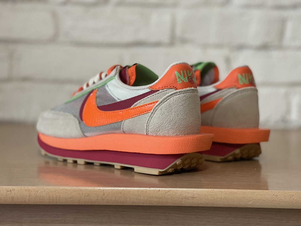 Nike LD Waffle SACAI CLOT Kiss of Death Orange Blaze Size 6 / 7.5W