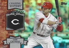 2013 Topps Rainbow Foil Chasing History #CH-91 Joey Votto card, Cincinnati Reds