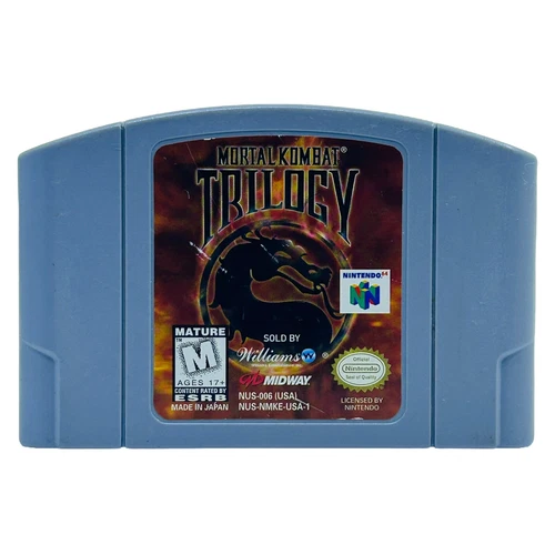 Mortal Kombat Trilogy (Nintendo 64, 1996) Authentic Tested N64 Game Cartridge
