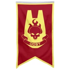 ODST Halo Flag Red Vertical Dovetail banner 30x50in Home Garden Party Decoration