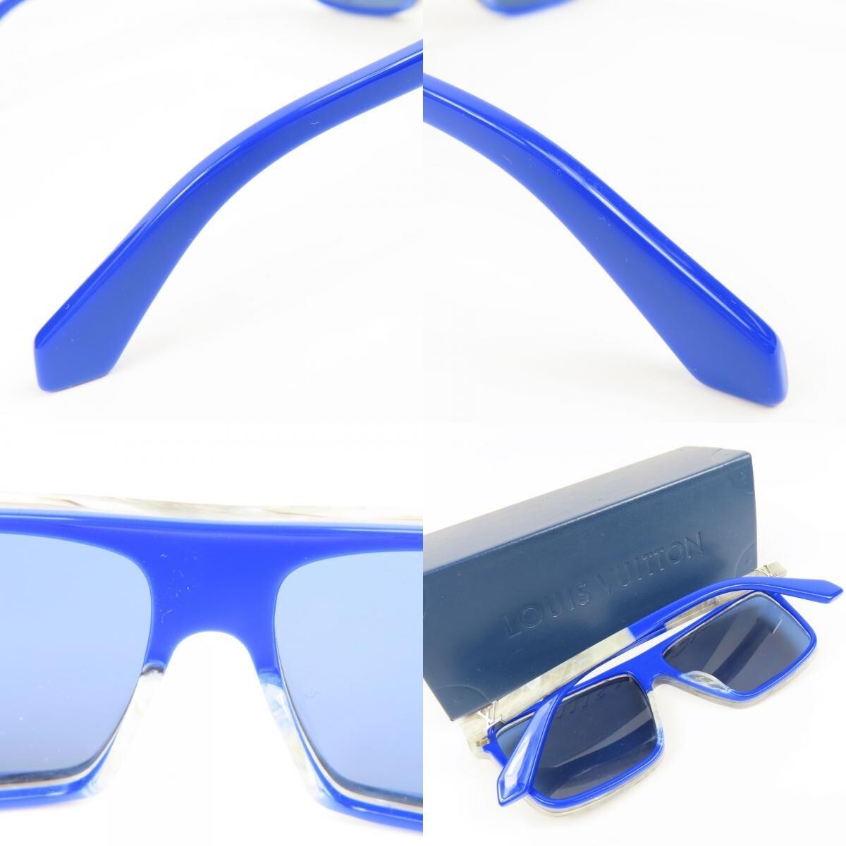 Louis Vuitton Z1272E Portland Grey Blue Sunglasses 59▫️14