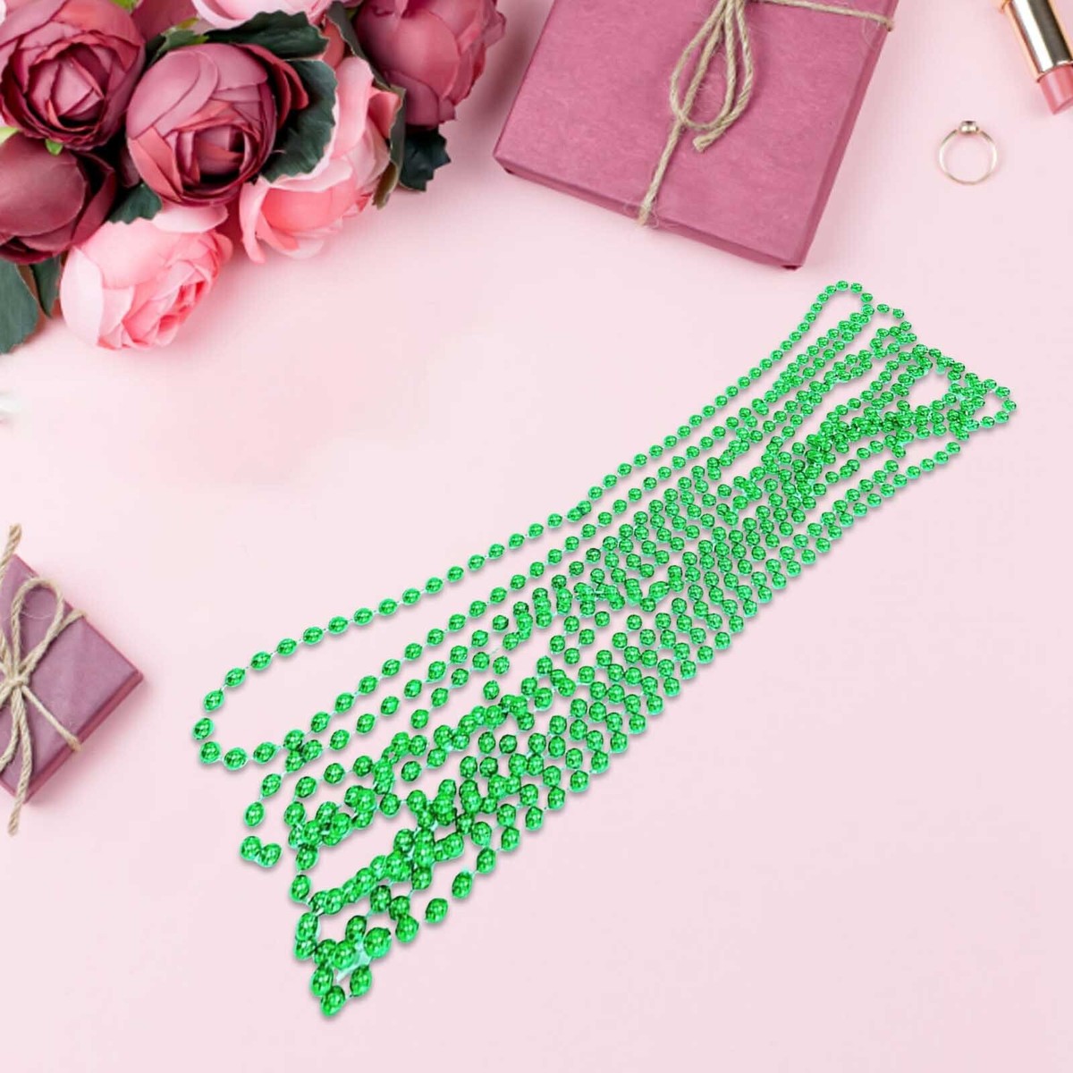 St. Patrick's Day Shamrock & Disco Balls Necklace | Claire's