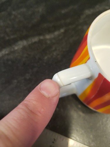 Holt Howard 1967 Kaffeebecher mit Fuß rot orange Feuerstreifen selten #7545 Vintage  - Bild 7 von 9