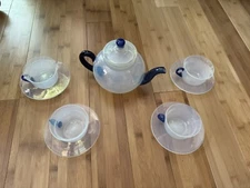 Vintage Fry Glass Teapot Set