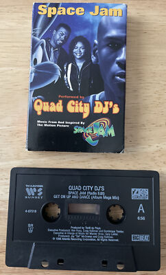 Space Jam Quad City DJs Get Up Dance Cassette Tape Single Michael Jordan Bugs 