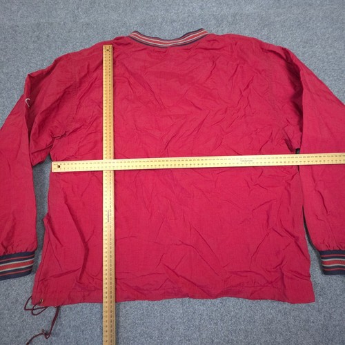 Vintage Champion Jacket Mens LARGE Red Windbreaker track Spellout Logo Size L - Picture 8 of 11