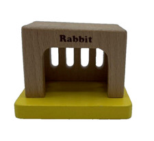 Rabbit Bunny Yellow Hutch Family Pets Wooden Toy Dollhouse Hape International