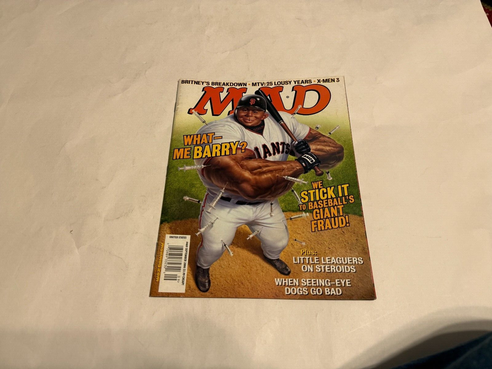 Mad Magazine # 469 September 2006 Barry Bonds Steroids Front Cover Issue