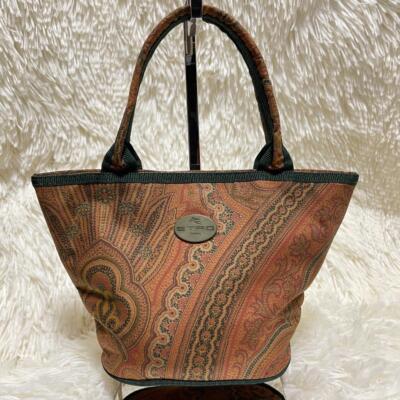 ETRO Authentic Handbag Mini Tote Allover Pattern Design Women's Bags & Handbags