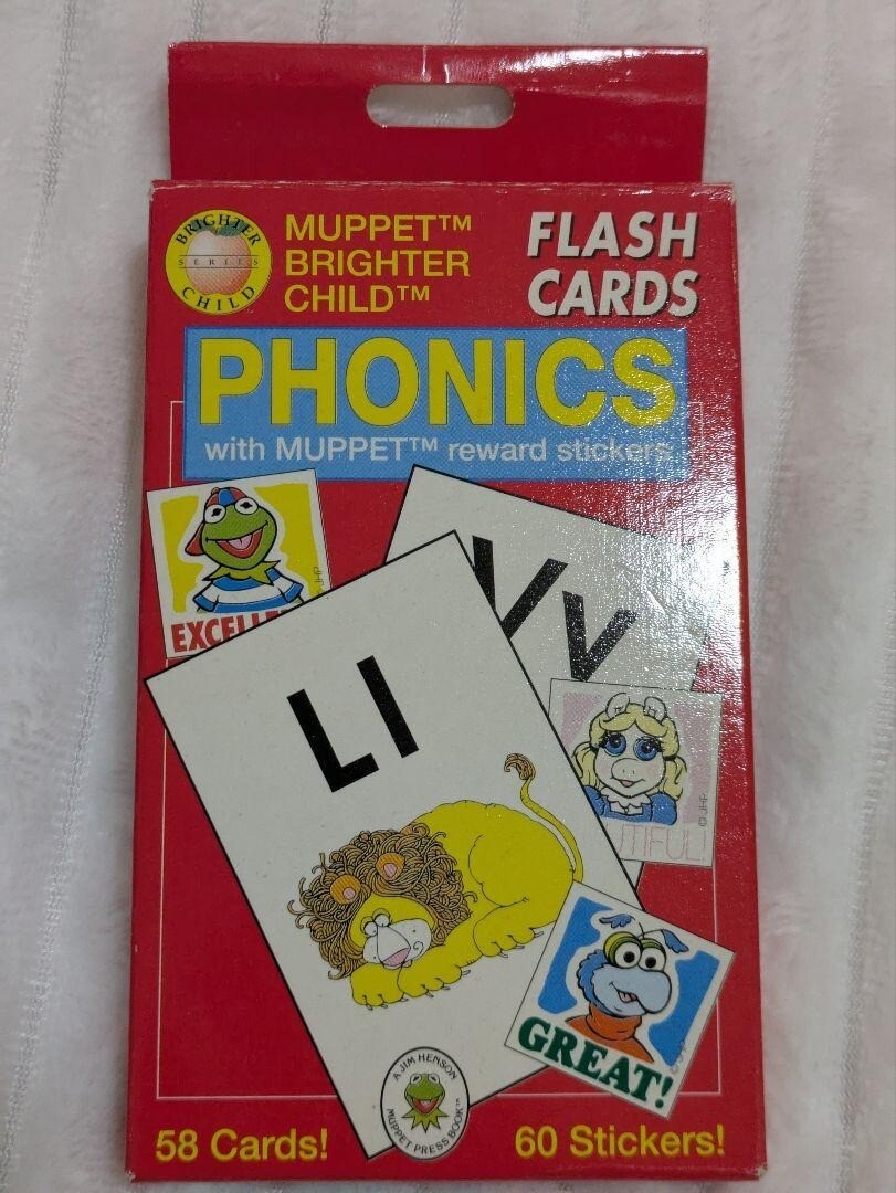 KERMIT THE FROG FLASHCARDS PHONICSカーミット Kermit the Frog Phonics Flash card – Unused, Rare Japan