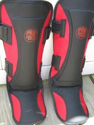 Pro Force Shin Instep Guards Small Unisex  Thick Padding MMA Karate Sparring
