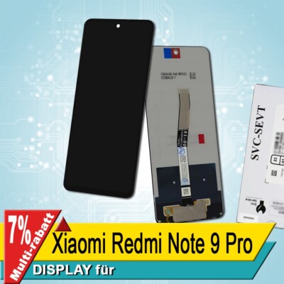 Display Xiaomi Redmi Note 9 Pro Bildschirm Original Service Pack Schwarz