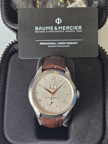 GENUINE! - Mint Baume & Mercier Clifton Stainless Steel Power Reserve MOA10205