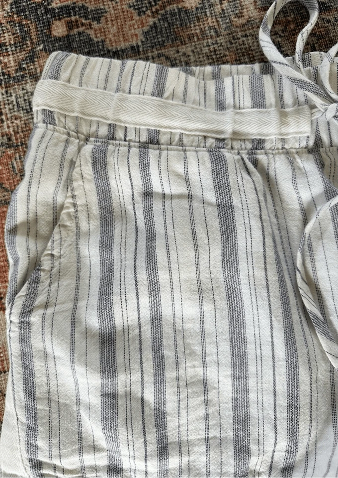 Bella Dahl Linen Blend Stripe Drawstring Shorts - Image 4 of 4