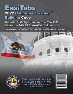 2022 California Existing Building Code Loose-Leaf EasiTabs