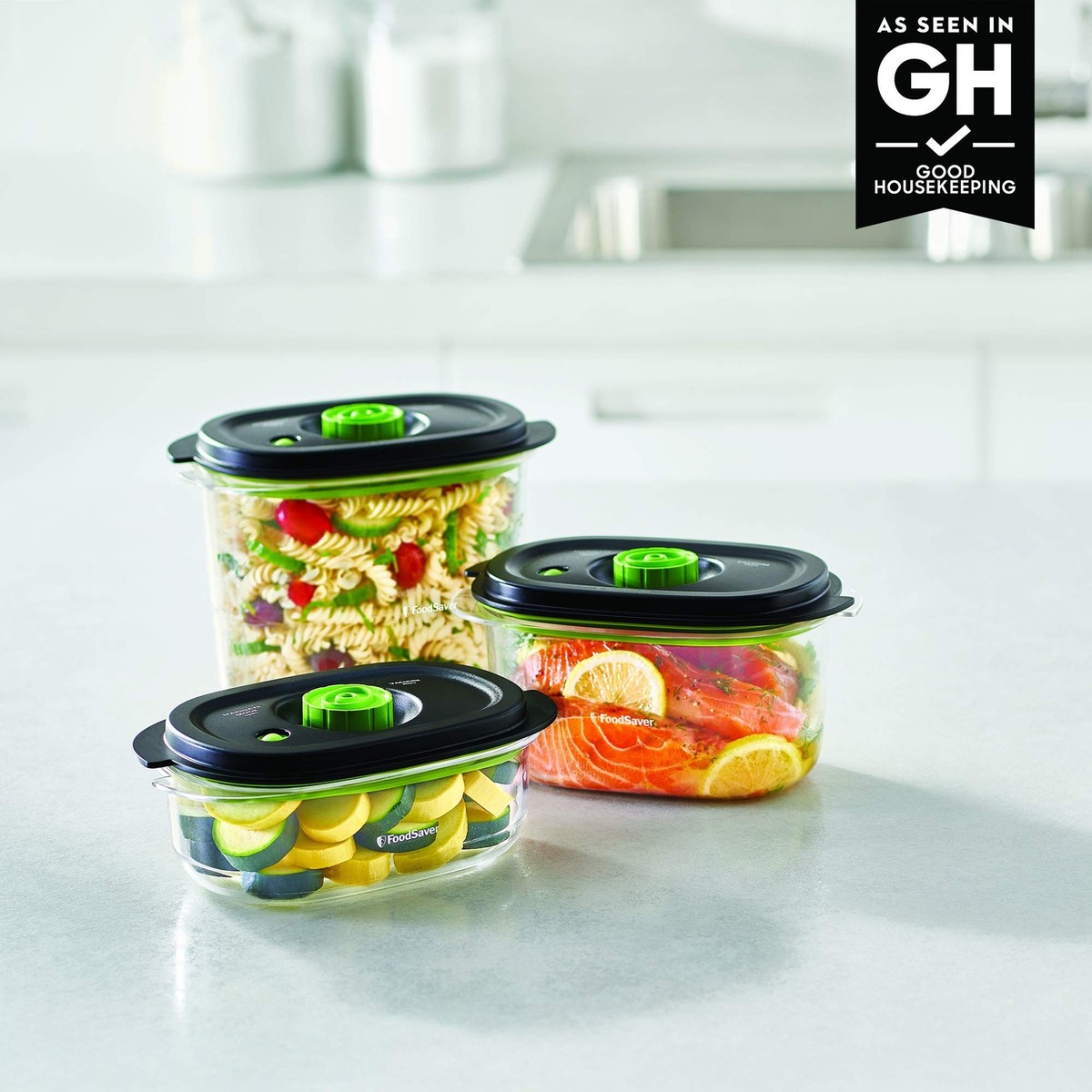 FoodSaver 2116382 Preserve & Marinate Vacuum -Containers,1- 3 cup