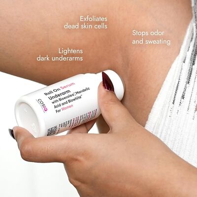 Cos-IQ Brightening Underarm Roll On Serum for Women Prevents Body Odour 40ml