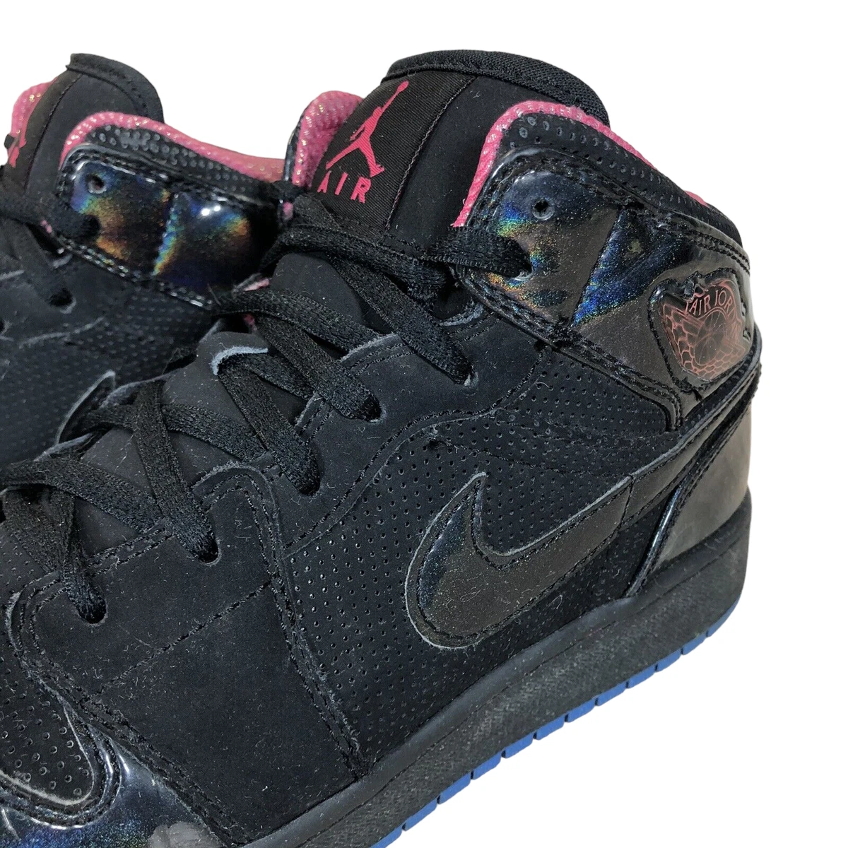 Pink and black glitter cheap jordans