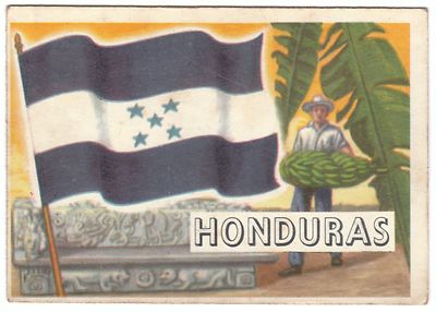 Honduras A&BC Flaggen der Welt Kaugummi Karte # 8 
