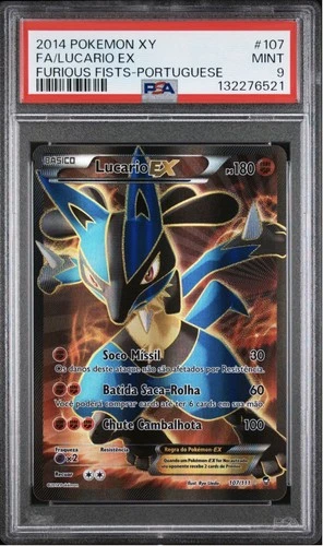 2014 Pokemon XY/FA Lucario EX Furious Fists PSA #107 Mint PSA 9
